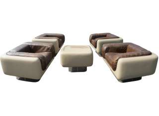 Piece Steelcase Soft Seating Leather Set 1970  