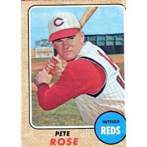Pete Rose Unsigned 1968 Topps Card
