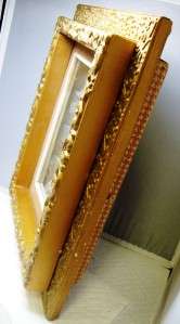 Antique Victorian TRUE SHADOW BOX Gold Gilt Gesso FRAME Back Opens 
