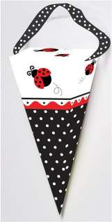 Fancy Ladybug Polka Dot Cone Shaped Party/Favour Bags x 6 £3.80
