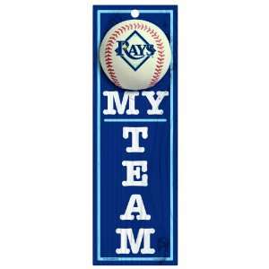  MLB Tampa Bay Rays 4 by 13 Wood My Team Sign Sports 