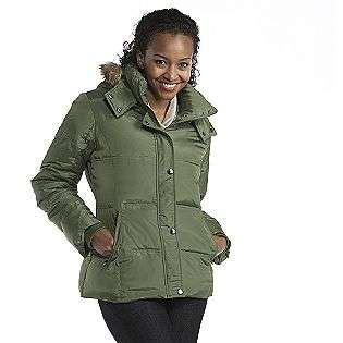 Down Quilted Puffer Jacket With Fur Trim Hood  Covington Clothing 