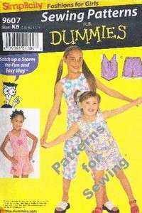Sewing Patterns for Dummies Simplicity Summer Fashion Girls Size 7 14 