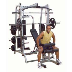 Body Solid GS348QP4 Series 7 Linear Bearing Smith Machine Deluxe Gym 