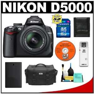  Nikon D5000 Digital SLR Camera w/ 18 55mm VR Lens + 16GB 