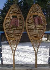 ANTIQUE Vintage Snowshoes 42x14 Indian Made BEAUTIFUL  