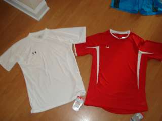   Womens Heat Gear 100% Polyester Short Sleeve VNeck Soccer Shirt  