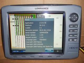 LOWRANCE HDS10 FISHFINDER GPS RECEIVER HDS 10 042194532912  