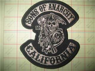 Sons Of Anarchy Biker Patch Iron On Crest SAMCRO SOA Reaper Outlaw MC 