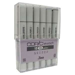 COPIC Art & Marking Pen Products SCG12 Sketch 12pc Cool Gray Set Copic 