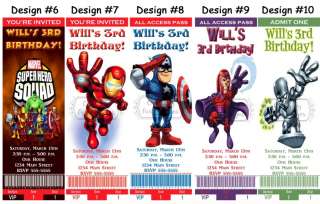   Super Hero Squad ~ Birthday Party Ticket Invitations, Supplies, Favors