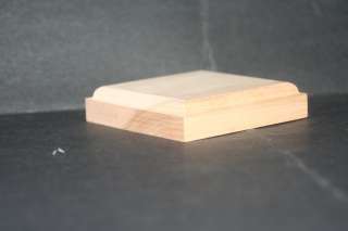   Sculpted Squares Wood Decor Kids Crafts Supplies Candle Base 3x3