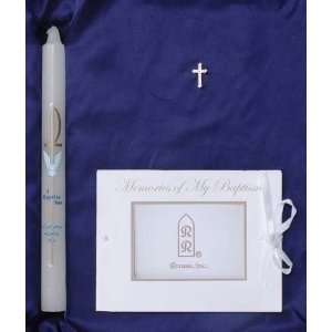 Pack Baptism 3 Piece Gift Sets with Book, Pin, and Candle  
