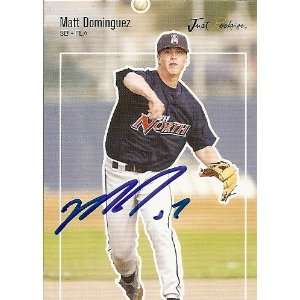 Matt Dominguez Signed 2007 Just Minors Card Marlins