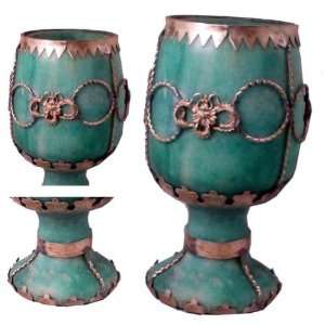  Chinese Green Jade Silver Wine Cup 