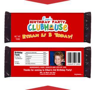 MICKEY MOUSE CLUBHOUSE Birthday Favors CANDY WRAPPERS  