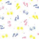 25 CELLO PARTY BAGS Pastel Baby Shower Hand Foot Prints  