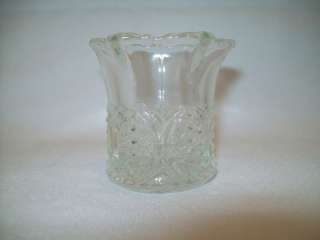 CLEAR Guernsey Glass HB Pattern toothpick holder  