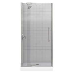   Pivot Shower Door, 33 1/4   35 3/4, Brushed Nickel