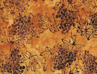 Quilt Quilting Fabric Hoffman Batik 2201 Amber Grape Gold Brown Cotton 