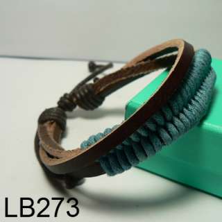 New Charm Wholesale Lots Wristband Cuff Genuine Leather Bracelet LB270 
