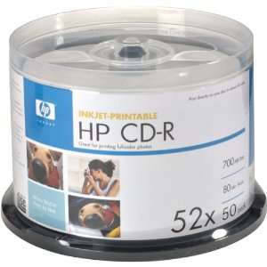  52X Write once CD r Spindle with Ink Jet Printable Surface 
