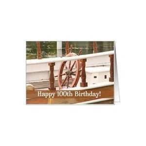  Ships Wheel Happy 100th Birthday Card Card Toys & Games