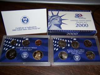 2000S 10 COIN PROOF SET FROM A HUGE HOARD OFGOVT. BOXES  