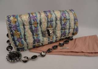 BN MIU MIU Jeweled Jacquard Shoulder bag Clutch Wallet  