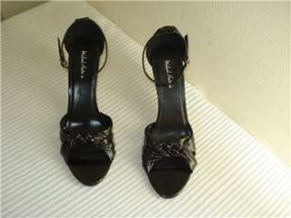 Womens Pumps Ankle Strap Sandals Black Slides New  