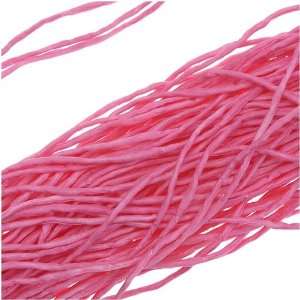 Silk Fabric String 2mm Bright Pink 42 Inch Strand (1)  