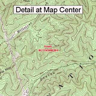 USGS Topographic Quadrangle Map   Erwin, Tennessee (Folded/Waterproof 