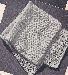Vintage Crochet PATTERN Washcloth Scrubbie Dishcloth  