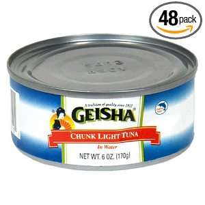 Geisha Tuna Chunk Lite Water, 6 Ounce Grocery & Gourmet Food