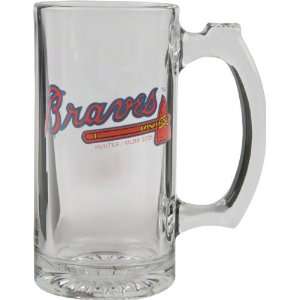  Atlanta Braves Beer Mug 3D Logo Glass Tankard