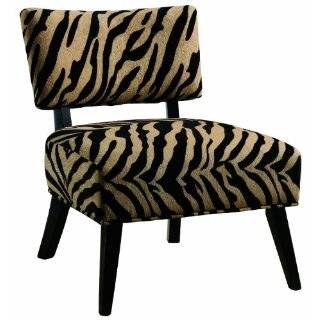 Coaster Microfiber Accent Chair, Zebra Print