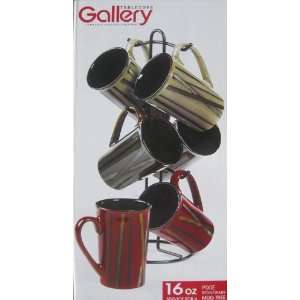  TableTops Gallery Mugs and Mug Tree 7Pc Set Arleta 
