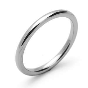  2MM Comfort Fit Tungsten Carbide Wedding Band Classic Ring 