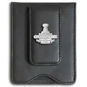   Bruins 2011 Stanley Cup Champions Black Leather Money Clip/ID Holder