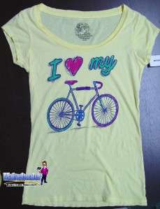 New Womens I LOVE MY BIKE road cycle tshirt bicycle NWT  