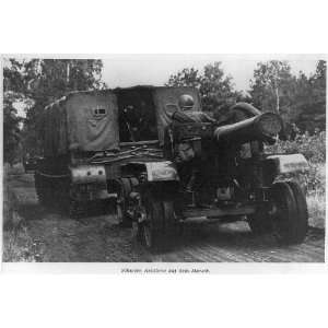  Russian artillery,WWII,heavy artillery towed vehicle