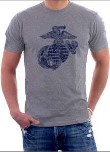 USMC Marine Corps Classic Eagle Globe & Anchor T Shirt S, M, L, XL 