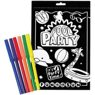 Darice Color In Velvet Poster 6X9 Pool Party 