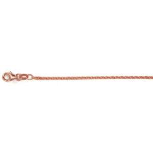 Genuine Volder Tirol TM Pink Gold Necklace. 14KT Pink Cable 2 mm in 
