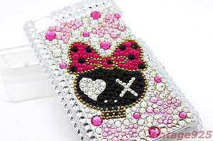 ipod Touch 4G Bling Cute Clear Skull Hard Back Case  