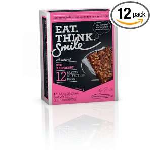 Eat. Think. Smile. Baked Nutrition Bar, Red Raspberry, 1.8 Ounce Bars 
