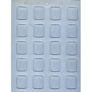 CK Products 1 Inch x 1 Inch Squares with V Initial Mint Chocolate Mold