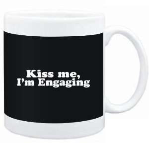 Mug Black  Kiss me, Im engaging  Adjetives  Sports 