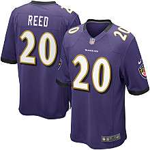 Mens Nike Baltimore Ravens Ed Reed Game Team Color Jersey    