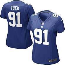 Womens Nike New York Giants Justin Tuck Game Team Color Jersey 